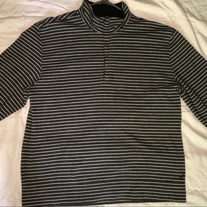 Striped Zipper Neck Sweater/Shirt